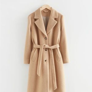 & Other Stories Relaxed Wool Blend Coat